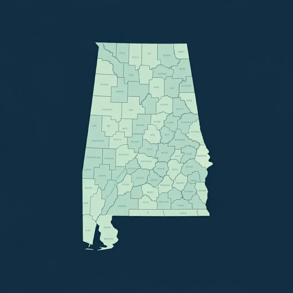 Outline of Alabama state for PromVendors.com