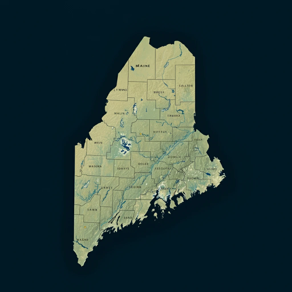 Outline of Maine state for PromVendors.com